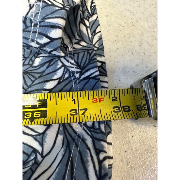 NWT Eddie Bauer Women L Sleeveless Harmony Dress Ombre Blue Simple Palm C6 - Picture 11 of 11